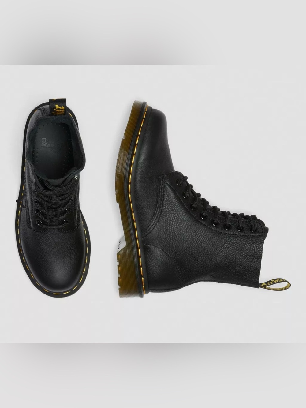 Dr. Martens 1460 Pascal Black Soft Virginia Leather 8-Eye Boots NEW $180